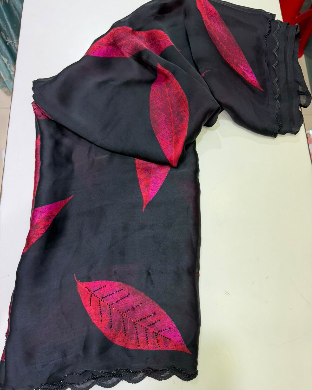 Designer Black Saree
